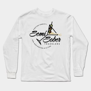 Semi Sober Travelers Martini with transparent background Long Sleeve T-Shirt